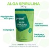 PRONAT Alga Spirulina 100 Pura en Polvo, Suplemento Alimenticio, Bolsa