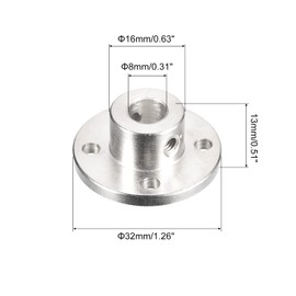 MECCANIXITY 1pcs 8mm Flange Coupling Connector Shaft Axis Fittings for DIY RC Model Motors, 2pcs Fastening Screw 1pcs Hex Wrench