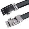 flintronic Men’s Leather Belt, Automatic Buckle Leather Ratchet Belt 3.5cm