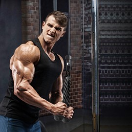 SELEWARE Triceps Rope with Non-Slip Soft Rubber Ends Home Gym Cable Attachment Workout Accessories 28 inches Long Black