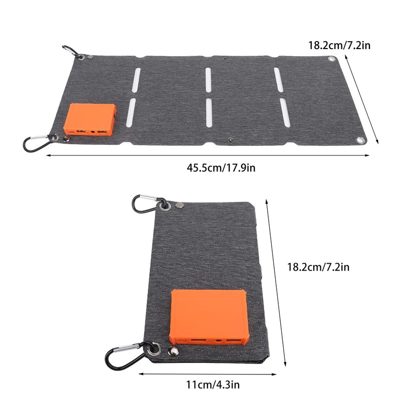 40W Monocrystalline Silicon Solar Panel, Foldable, Fast Charging, QC, Dual