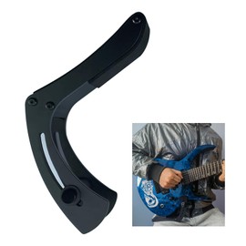 POIET Electric Guitar Rest Guitar Footrest, Adjustable Professional Electric Guitar, Ergonomic Guitar Stand, Guitar Footrest Leg Stand Guitar Lifter Guitarist(Black)