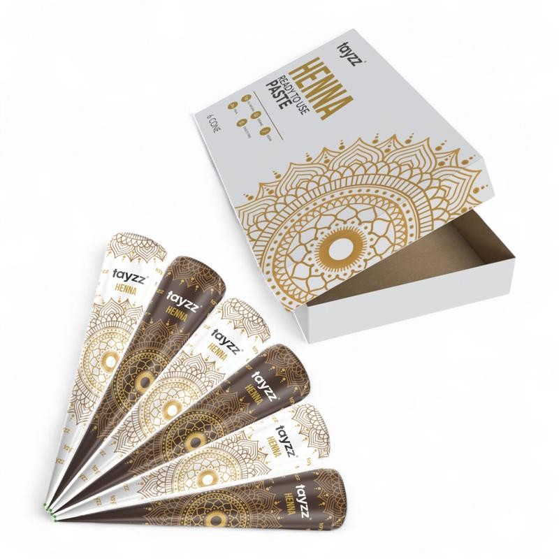 Tayzz 25g Fresh Natural Henna Cones:_12 Pack
