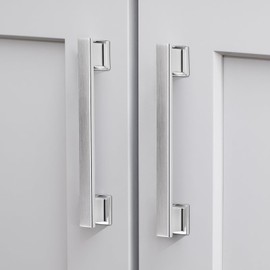 VEHCIL 10 Pack Brushed Nickel Cabinet Pulls,5 Inch(128mm) Kitchen Cabinet Handles, Drawer Pulls Handles for Kitchen Cabinets Hardware Cupboard Closet Bathroom Dresser, Solid Zinc Alloy