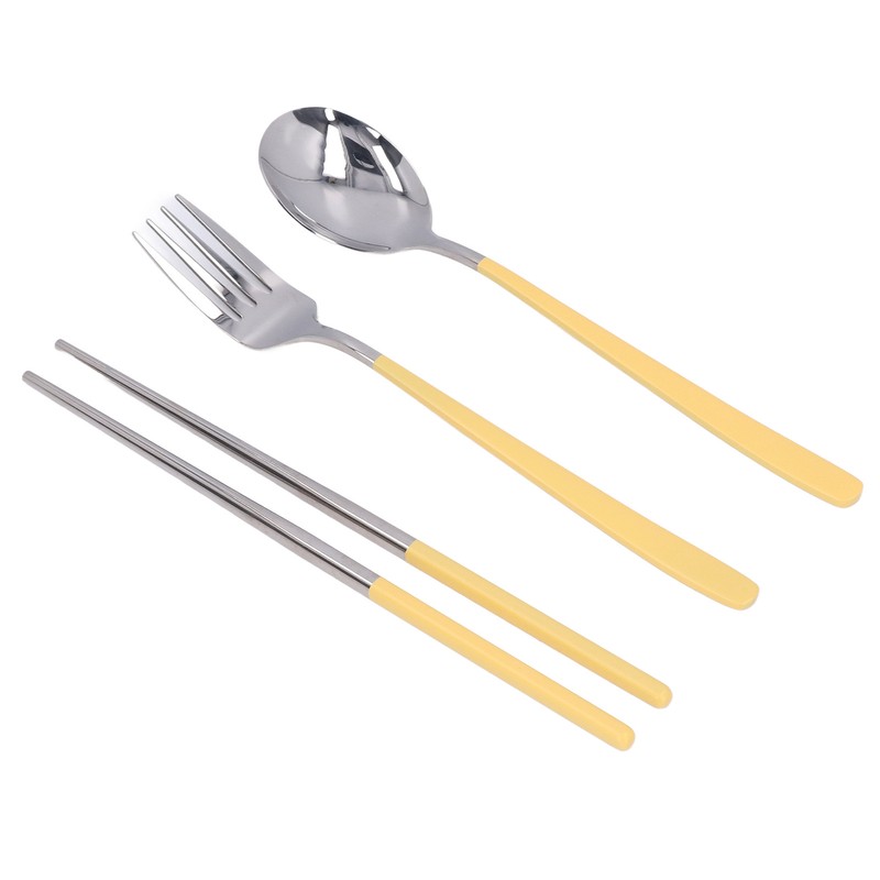 304 Stainless Steel Fork Spoon Chopsticks Set Flatware Reusable Utensils