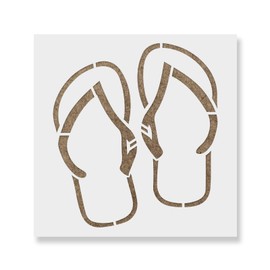 Flip Flops Stencil - Reusable Stencils for Painting - Mylar Stencil for DIY Projects and Crafts