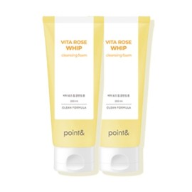 Point & Vita Rose Whip Cleansing Foam 200g x 2 / 포인트앤 비타 로즈 휩 클렌징폼 200g x 2개