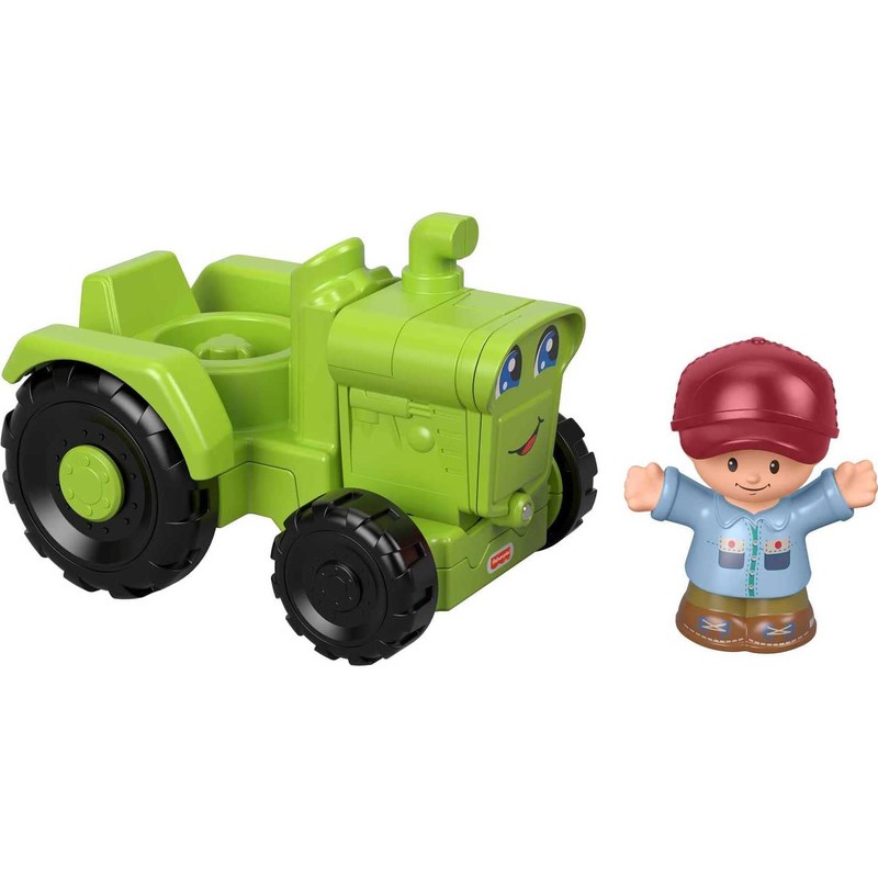 Fisher-Price Little People Toddler Toy Helpful Harvester Tractor, Farm Vehicle