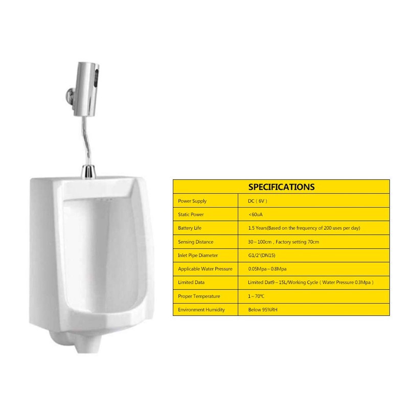 Urinal Flush Valve, Intelligent Sensor Urinal Valve Fully Automatic Touchless