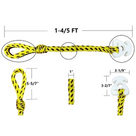 NIUGRECF 2 Pack Tow Rope Quick Connector for Connection of Tow Rope for Tubing, Ski Rope for Water Skiing, Wakeboard Rope, Watersports Gifts