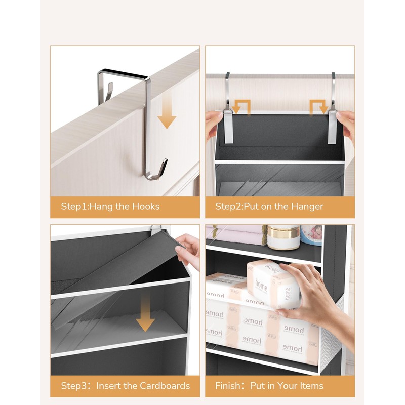 ULG Clear Over The Door PVC Organizer with 4 Pockets