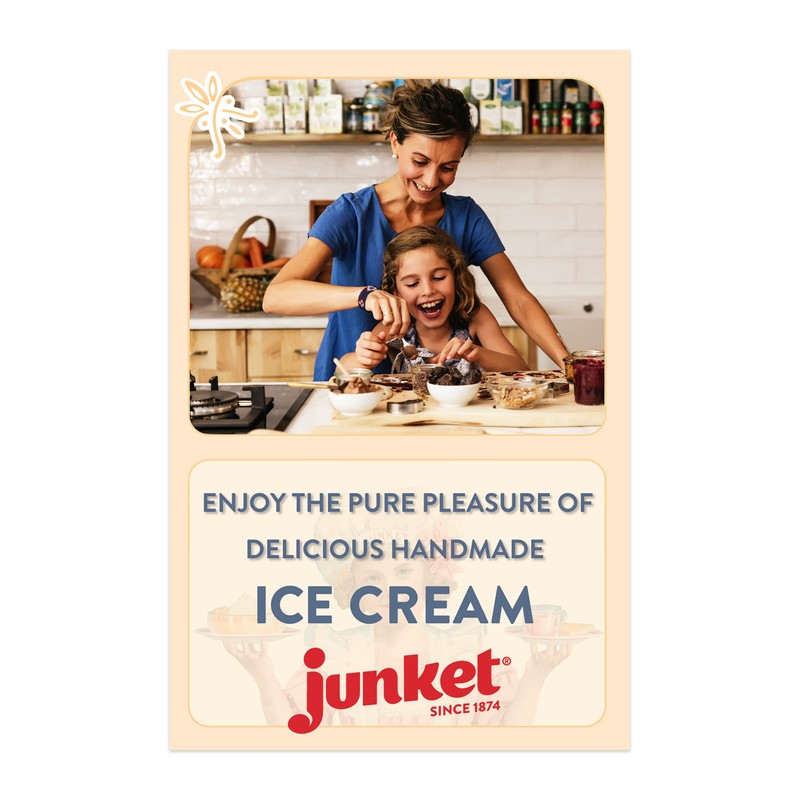 Junket Strawberry Ice Cream Mix: Makes 6 Quarts Old Fashioned