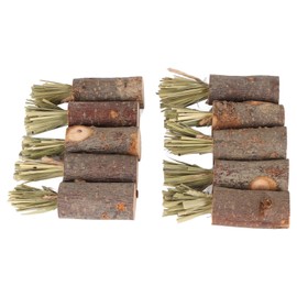 10Pcs Rabbit Chew Sticks Edible Safe Prevent Urinary Stones Decorative Guinea Pig Chew Toys for Hamster Bunny Pasture Type