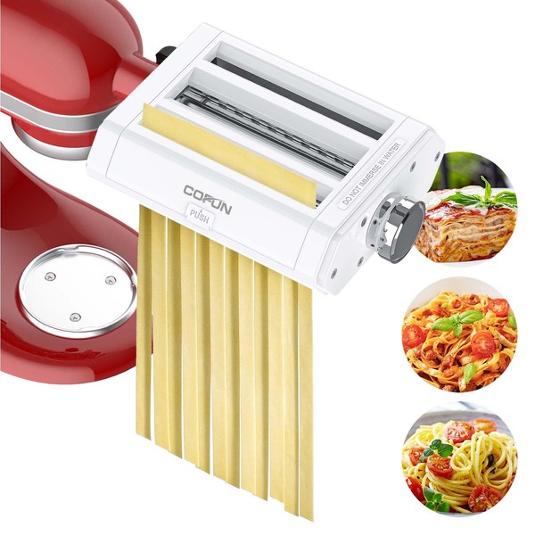 Pasta Attachment for Kitchenaid Mixer Cofun 3 in 1 for