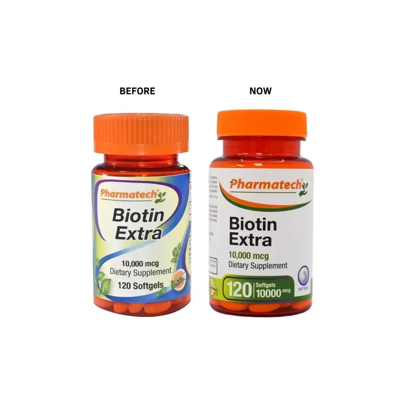 Pharmatech Biotina 10000mcg 120 Cápsulas Blandas
