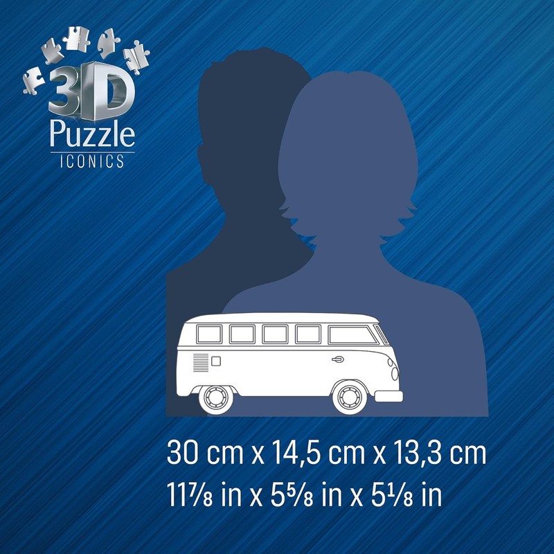 Ravensburger 3D Puzzle Iconics: 12008035 Volkswagen T1 - Eine echte