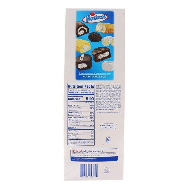 Hostess Mega Blueberry Muffin 5oz (Pack Of 3)
