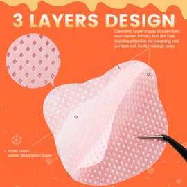 Corconess 1080PCS Lint Free Nail Wipes With 2 Acetone Dispensers Kit - Nail Polish Remover Wipes with Pump Dispensers,No Lint Nail Wipes Gel Nail Polish Remover Pump Wipes Set Nail Supplies