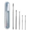 Silver Ear Pick Set with Hard Case 7-Piece Ear Pick Set 3ea