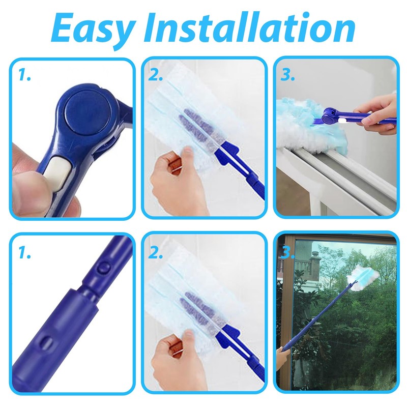 30PCS Fluffy Dusters Refills Compatible with FLASH Dusters, Microfiber Fluffy