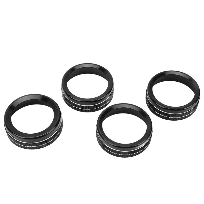 4pcs AC Switch Ring Aluminium Alloy Stylish Rustproof Center Console