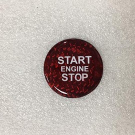 Red Real Carbon Fiber Start Stop Engine Button Cover for Alfa Romeo Giulia/Stelvio 2017-2019