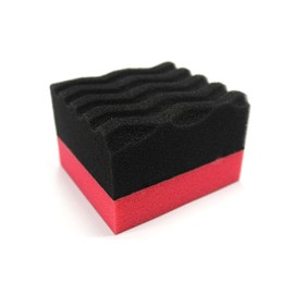 Maxshine Hydro-Tech Tire Foam Applicator Pad Waxing Sponge for Car Detailing, Black & Red