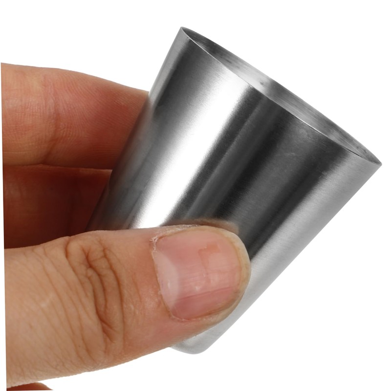 LIFKOME 10pcs Portable Stainless Steel Wine Cups Outdoor Drinkware for