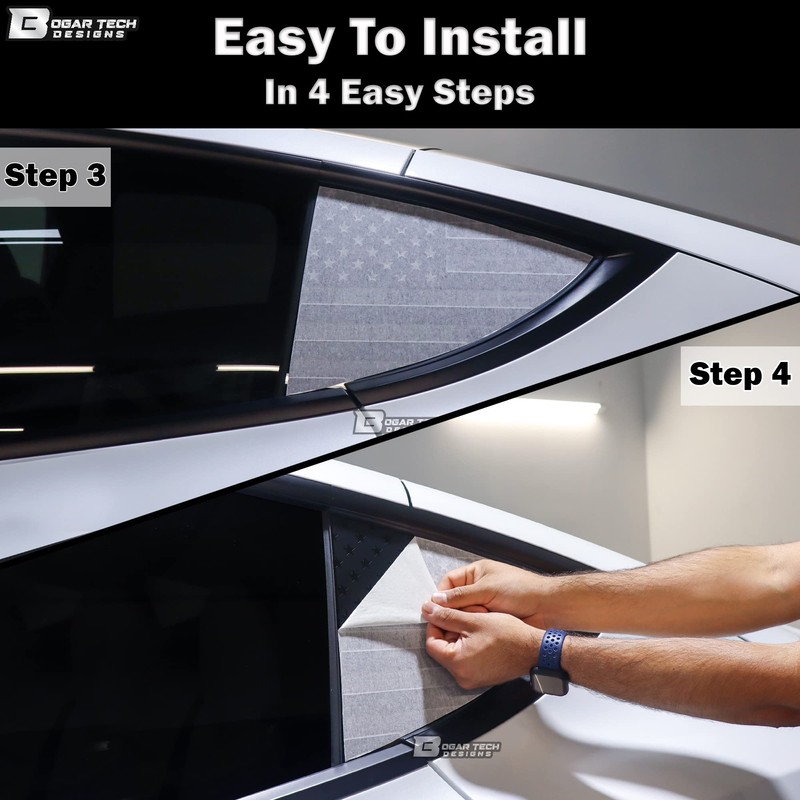 Bogar Tech Designs - PRECUT Quarter Window American Flag Vinyl