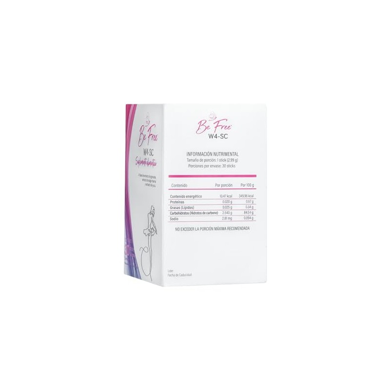 Be Free - W4-SC, Suplemento Alimenticio, 30 Sticks de 3gr,