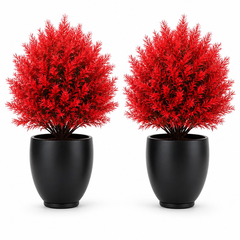 Artificial Lavender Ground Stakes for Outdoor Décor – 14 Magenta