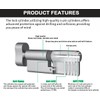 SISAV 50/45T Thumb Turn Euro Lock Cylinder(95mm),Brass Material,Nickel Surface Treatment,High