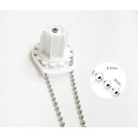 Luanxu 4.5 mm Stainless Steel Bead Chain for Blinds & Shades with 5 Connectors, Fix or Replace for Broken Roller Shade Chain, Great Pulling Force & Rustproof (#10, 3 Meters)