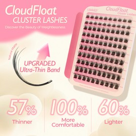 LASHVIEW Lash Clusters DIY Cluster Eyelash Extensions Mega Volume Reusable Individual Lashes Volume Look Super Thin Band & Soft(CE107)