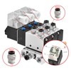 Heschen Electro-Pneumatic Triple Solenoid Valve, 4V210-08, DC 12V, PT1/4 5-Way