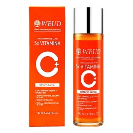 Tónico Facial WEUD con 5x Vitamina C y Niacinamida para Piel Radiante e Hidratada