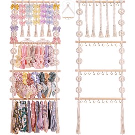 Officentra Bow Organizer for Girls, Claw Clip Organizer, Bow Hanger for Girls, Baby Girl Nursery Decor, Toddler Hair Accessory Headband Holder for Baby Girl