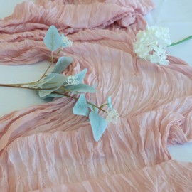 Cheesecloth Table Runner 10Ft Gauze Table Runners Boho Rustic Sheer Cheese Cloths Table Runner for Wedding Baby Bridal Shower Decorations Birthday Christmas