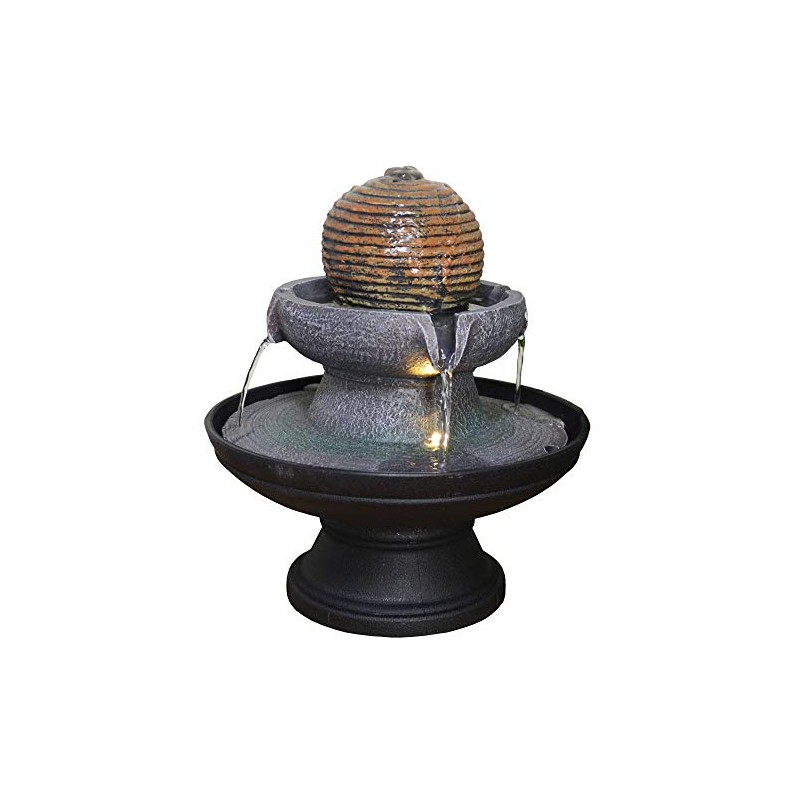Stone Ball Round Water Fountain With Light Perfect Indoor Water