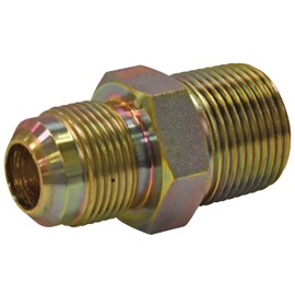 Eastman 5/8 Inch OD Flare x 3/4 Inch MIP Gas Fitting Adapter for Natural Gas and Liquid Propane, Zinc Plated Steel, 62731B