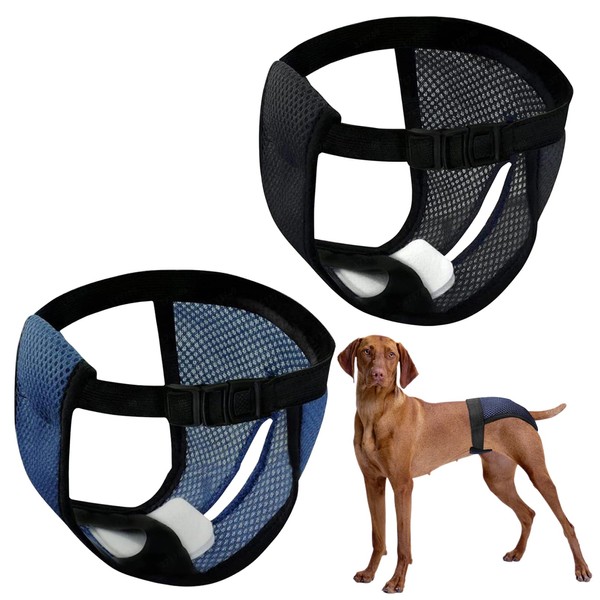 Läufigkeitshose,2er Pack Hundewindeln Wiederverwendbare für Hunde Höschen,Hündin Läufig Windelnmit 2