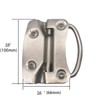 2pcs Silver 4 Inch Pull Ring Handle Nickel Plating Foldable
