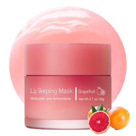 Sleeping lip mask, Nourish & Hydrate Lip Mask With Vitamin C, Antioxidants, Lip Balm, Lip Skin Care, Improve Lip Color, Reduce Lip Lines (Grapefruit)