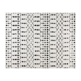 Flash Furniture Beth Geometric Bohemian Low Pile Rug - 8' x 10' - Ivory/Black