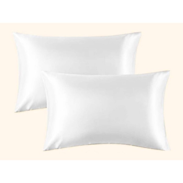 Classic Modal Satin Pillow Covers (Set of 2) White Standard