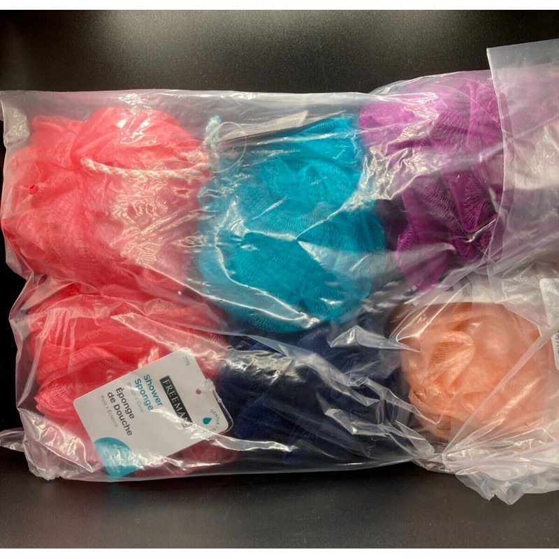 Freeman Exfloliating Gentle Shower Bath Loofah Sponge Large Mesh -