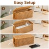 Handmade Rattan Cable Management Box for Cord Organization - Decorative