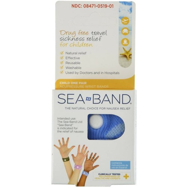 Sea-Band For Children Wristband (Colors May Vary) 1 Pair (Pack of 2)