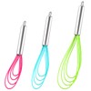 Webake Silicone Flat Whisk Set of 3, Heat Resistant Kitchen