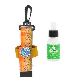 Shimazaki Dry Shake Powder Dry Fly Floatant with Brush with Kingfisher Dry Shake Holder